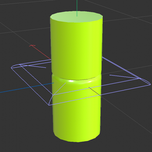 An attempt at modelling my lip oil bottle, using cylinders and a taper adjustment to create a small gap.
