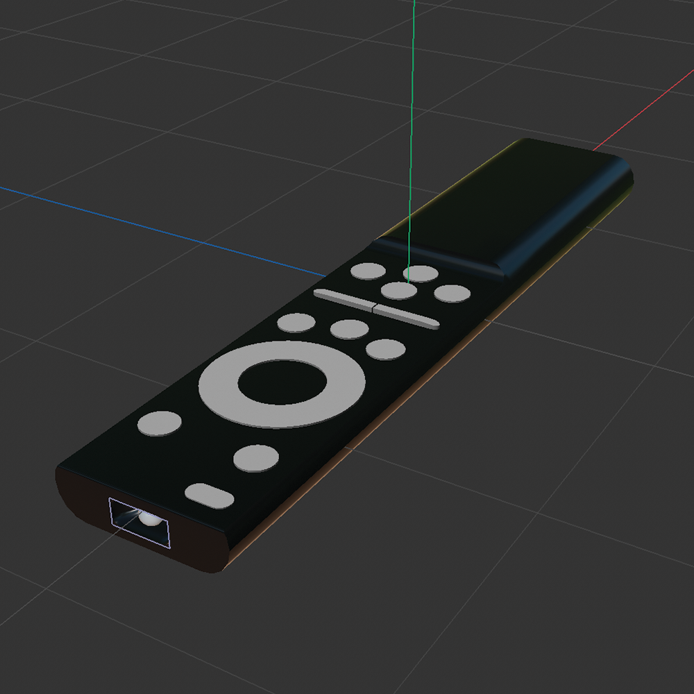 TV remote with buttons added.