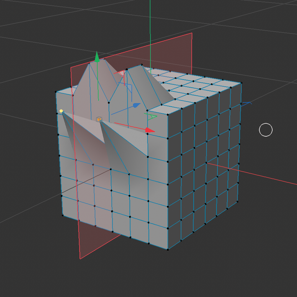 Testing out the symmetry tool while experimenting with how to alter specific points of a shape.