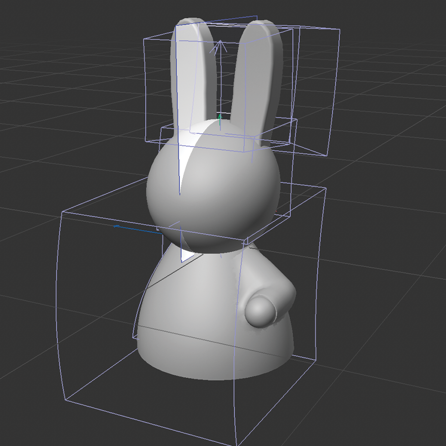 Attempt at creating Miffy, this time using simple base shapes (square for the body, and sphere for the head) to create the different body parts. I used the same strategy for the ears, but made them more accurate by using the spline tool to create a more specific shape. Also, instead of duplicating the ears, I used the symmetry tool to ensure that they were even and centered. 